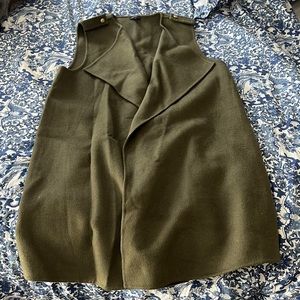 Olive green Talbots long vest